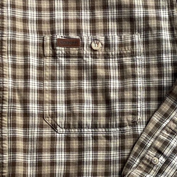 Carhartt Men's Original Fit Loden Green Cotton Flannel Button‎ Up Shirt Size XL - Picture 3 of 12